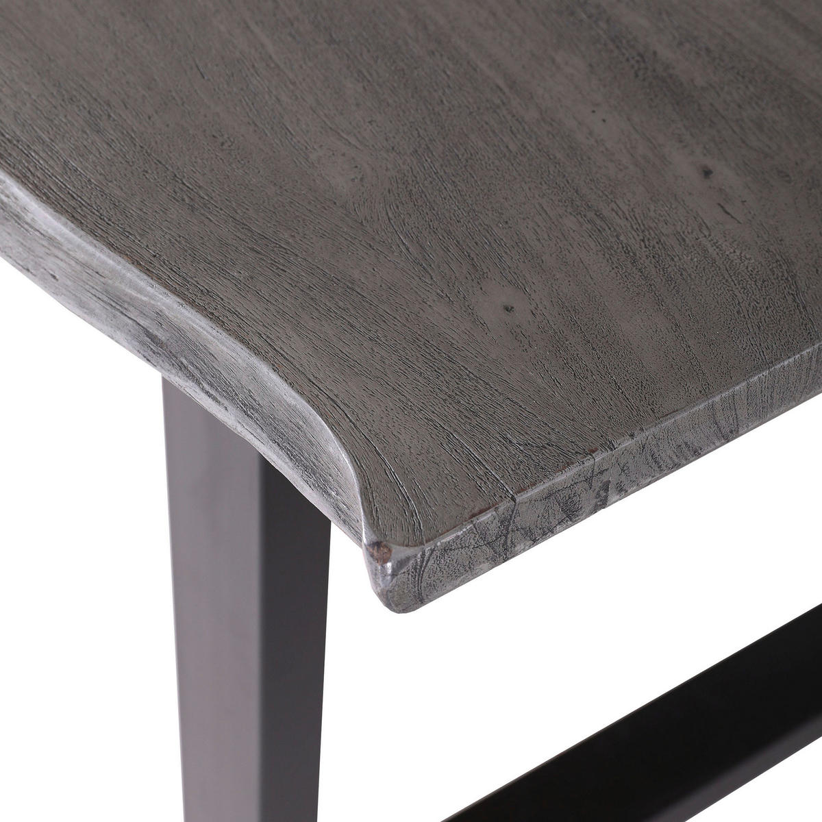 ESSTISCH in Holz 160/90/76 cm  - Schwarz/Grau, ROMANTIK / LANDHAUS, Holz/Metall (160/90/76cm) - Landscape