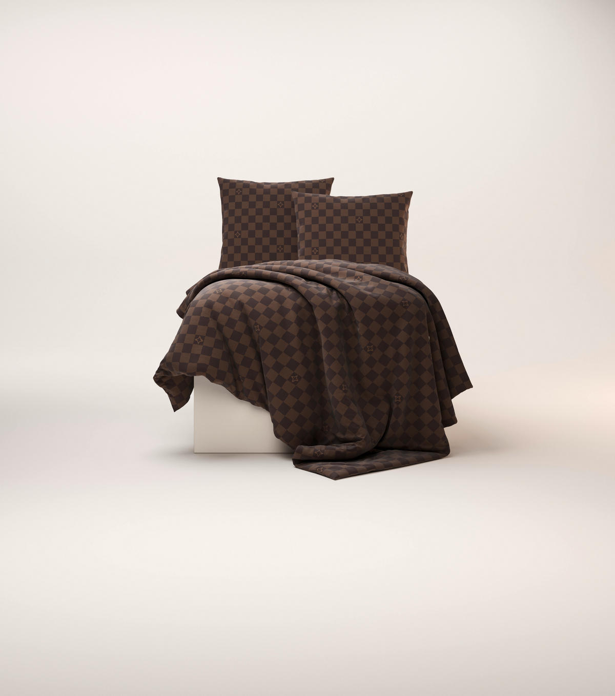 BETTWÄSCHE 2-teilig Satin 135/200 cm  - Braun, Design, Textil (135/200cm) - Ambia Home