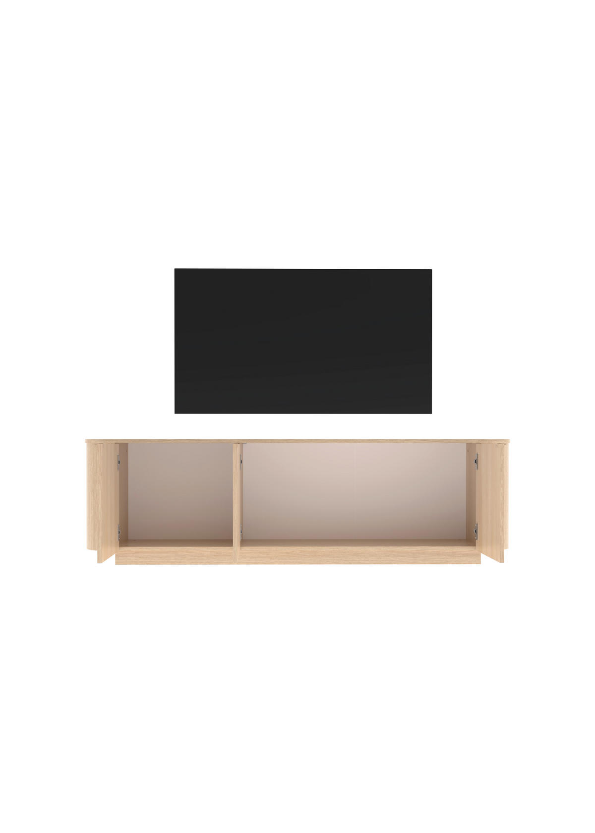 LOWBOARD  in 181/53/43 cm  - Eichefarben/Beigebraun, Design, Holzwerkstoff/Metall (181/53/43cm) - MID.YOU