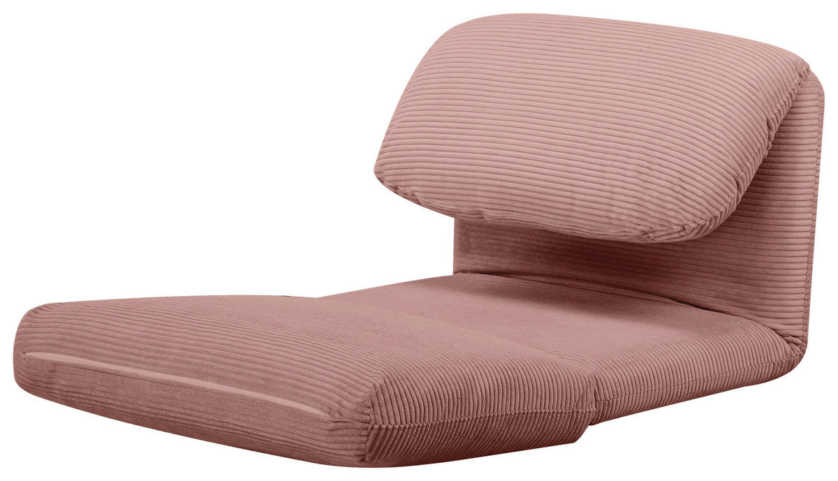 SCHLAFSESSEL Cord Altrosa    - Altrosa, Design, Textil/Metall (82/58/78cm) - Livetastic