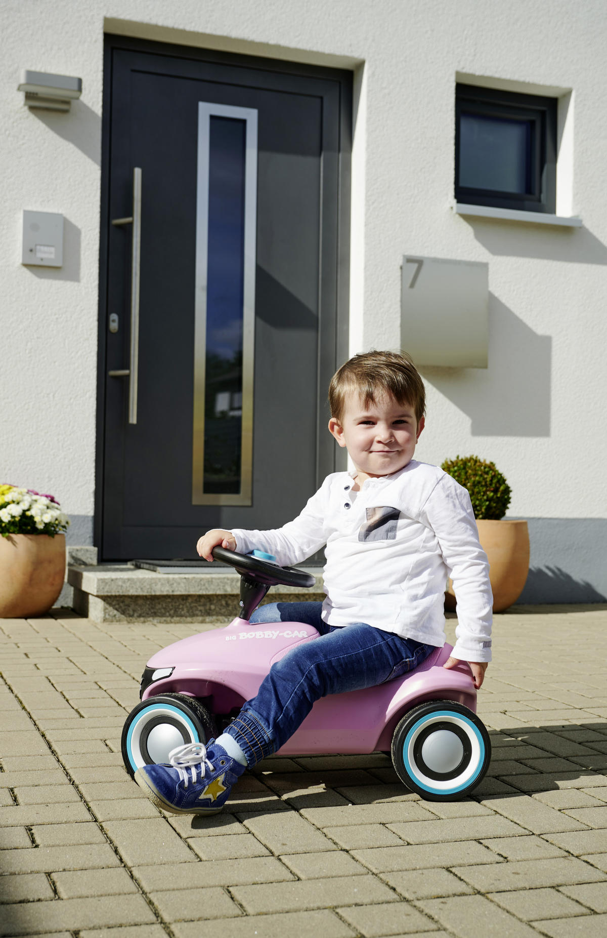 RUTSCHFAHRZEUG BIG Bobby Car Neo  - Schwarz/Rosa, Basics, Kunststoff (57/30/39cm) - BIG