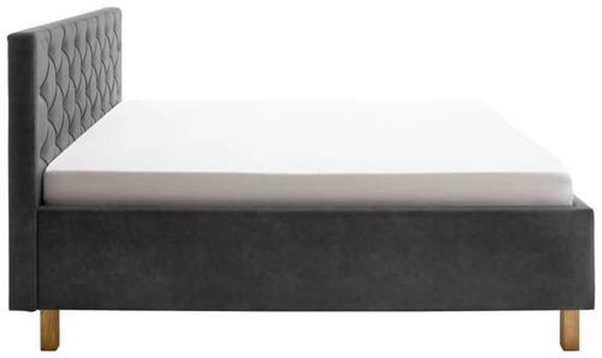 POLSTERBETT 180/200 cm  in Anthrazit  - Anthrazit, Modern, Holz/Holzwerkstoff (180/200cm) - Xora