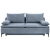 SCHLAFSOFA in Flachgewebe Blau  - Blau/Dunkelgrau, Design, Textil/Metall (203/75/100cm) - MID.YOU