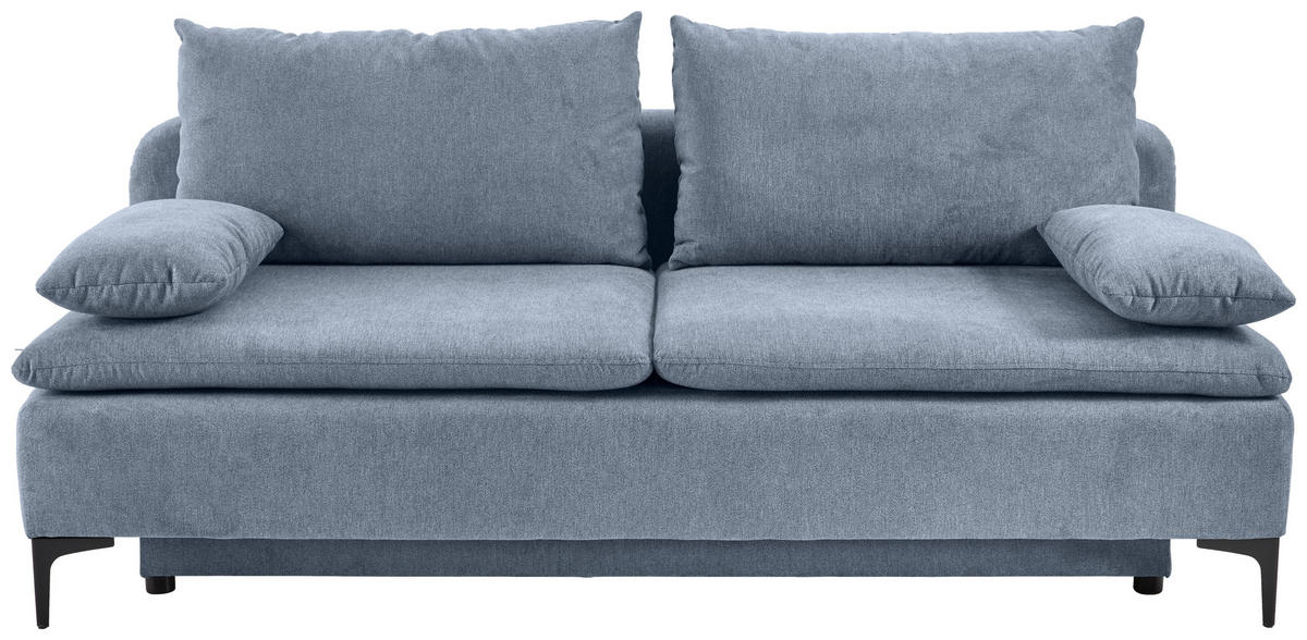 BÄDDSOFFA i flatväv blå  - mörkgrå/blå, Design, metall/textil (203/75/100cm) - MID.YOU