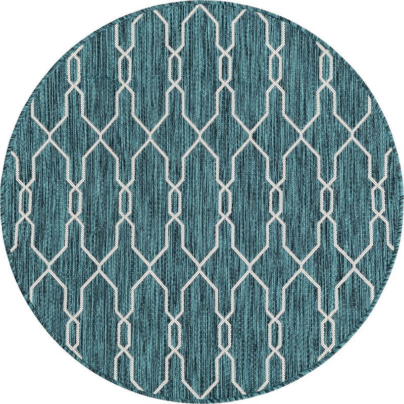 WEBTEPPICH Blau, Grün - Blau/Grün, Basics, Textil (120cm)