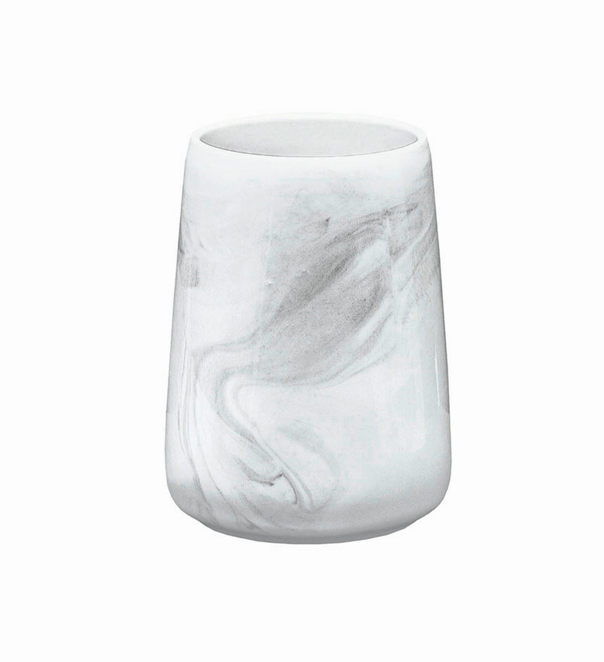 KUPATILSKA ČAŠA  siva, bela  keramika  - siva/bela, Osnovno, keramika (7,8/10,5cm) - Kleine Wolke