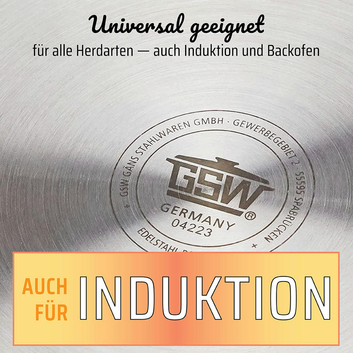 KOCHTOPFSET INOXXA BLACK 5-teilig  - Klar/Edelstahlfarben, Basics, Glas/Metall - GSW