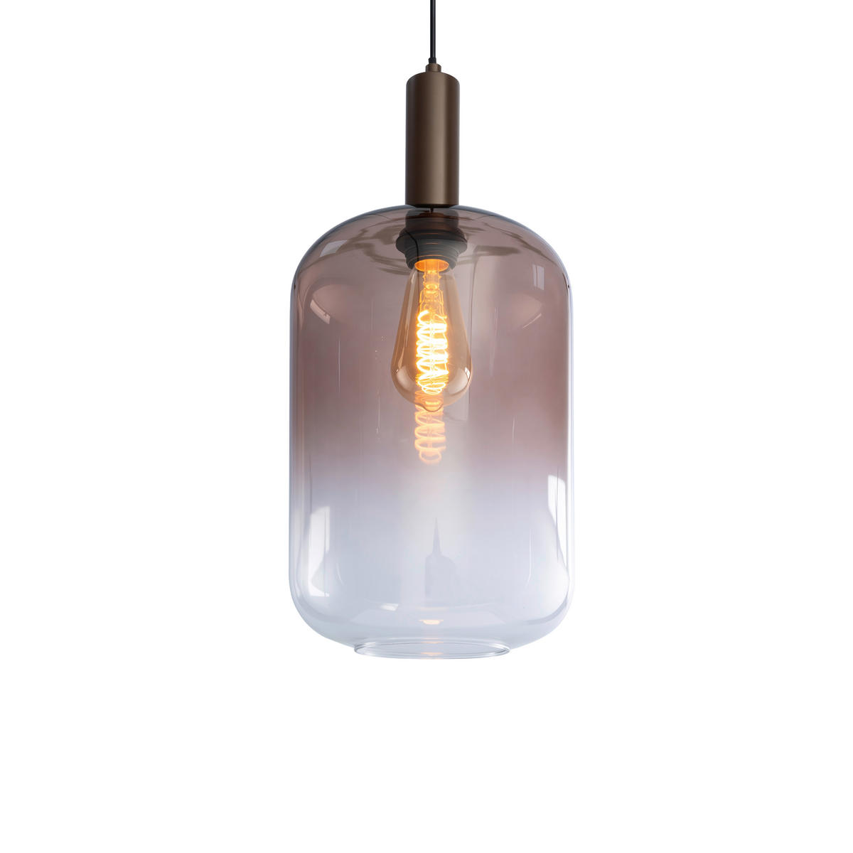 HÄNGELEUCHTE 22/120 cm  - Braun, Trend, Glas/Metall (22/120cm) - Collet's Monde