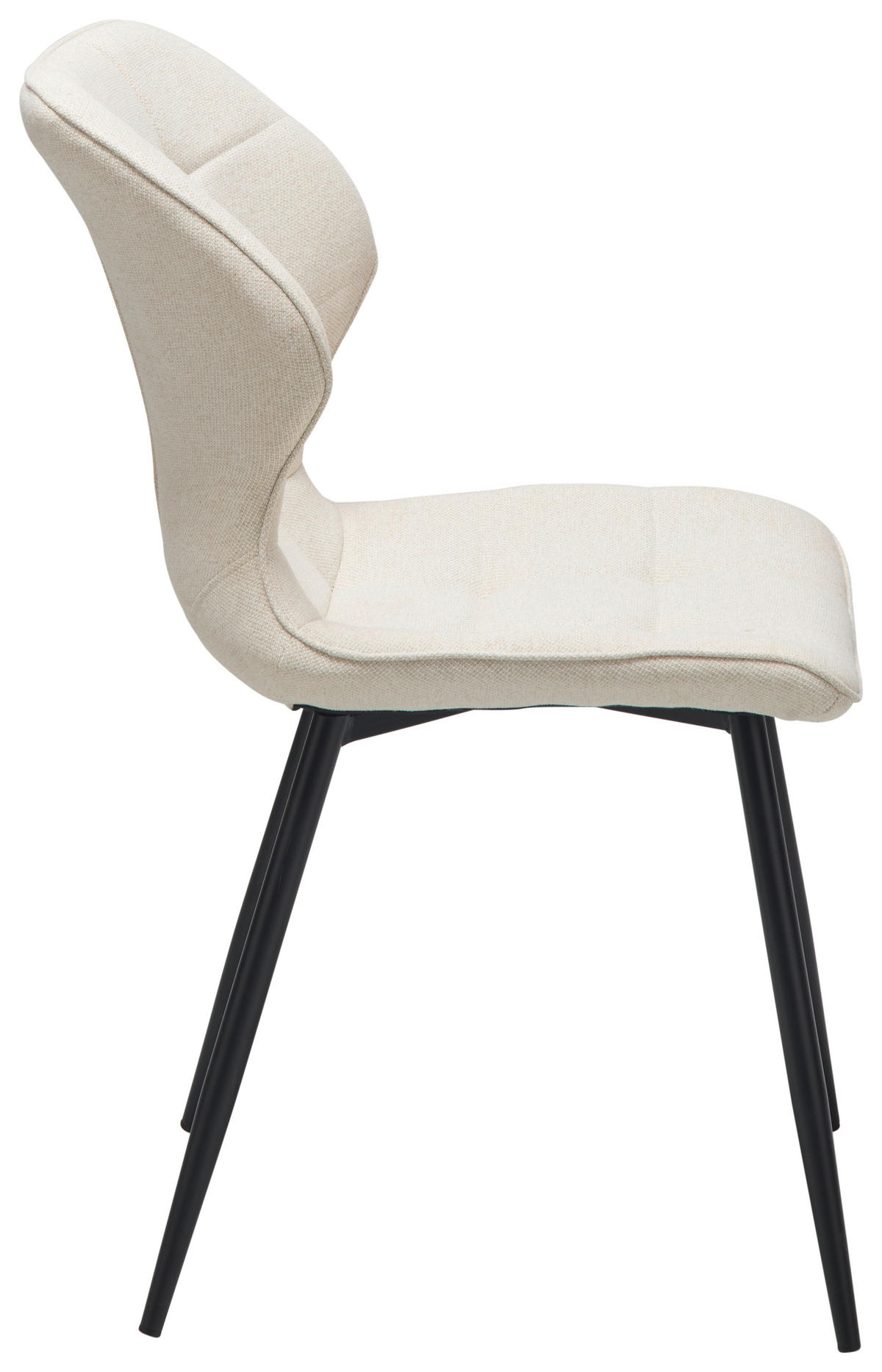 STUHL  in Eisen Webstoff Holz, Metall, Textil  - Beige/Schwarz, LIFESTYLE, Holz/Textil (47/82/59cm) - Livetastic