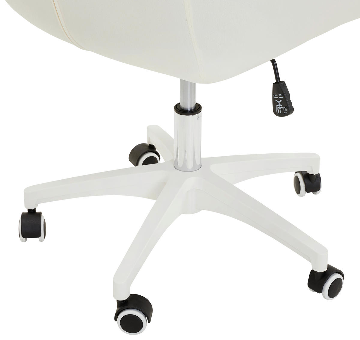 DREHSTUHL  in Samt Creme, Weiss  - Weiss/Creme, Modern, Kunststoff/Textil (60/80-90/62cm) - Livetastic