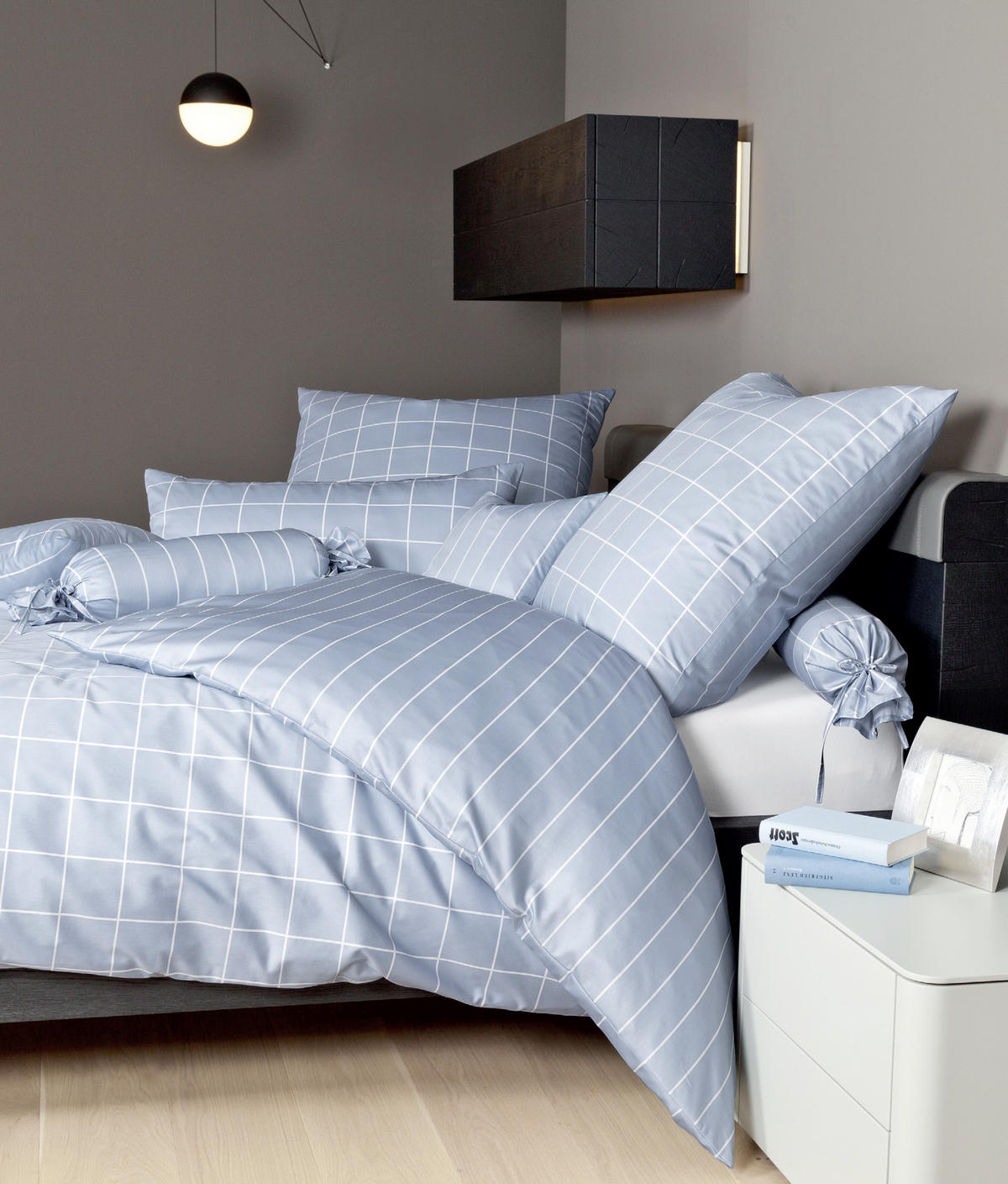 KISSENHÜLLE Giulietta 40/80 cm  - Blau/Weiß, KONVENTIONELL, Textil (40/80cm) - Janine