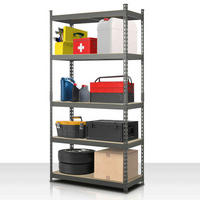 SCHWERLASTREGAL 90/180/45 cm  - Anthrazit, Basics, Naturmaterialien/Metall (90/180/45cm) - Floordirekt