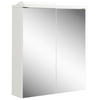 SPIEGELSCHRANK 60/68/20 cm  - Weiß Hochglanz/Weiß, Basics, Glas/Holzwerkstoff (60/68/20cm) - Livetastic