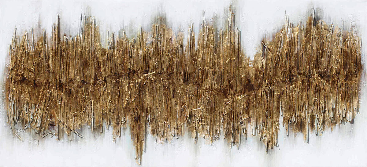 ULJANA SLIKA  120/55 cm       - bela/zlatna, Osnovno, drvo/tekstil (120/55cm) - Monee