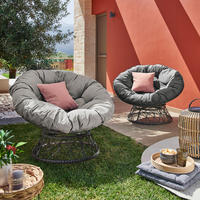 VRTNA FOTELJA  svijetlo siva  metal, plastika, tekstil      - siva/svijetlo siva, Lifestyle, metal/tekstil (96/76/90,5cm) - Ambia Garden