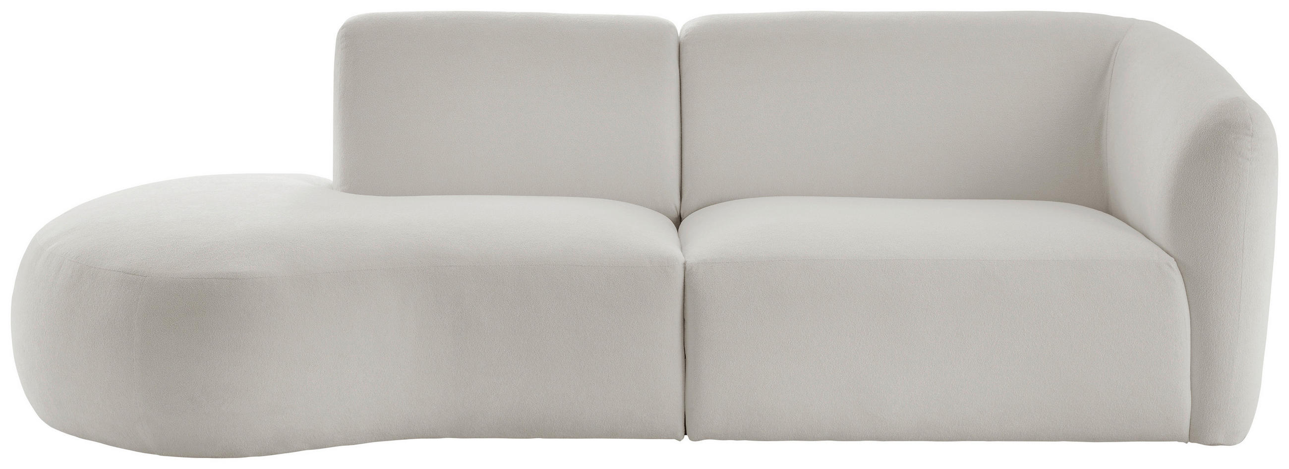 ECKSOFA in Mikrofaser Beige - Beige/Schwarz, Modern, Kunststoff/Textil (238/107cm) - Livetastic
