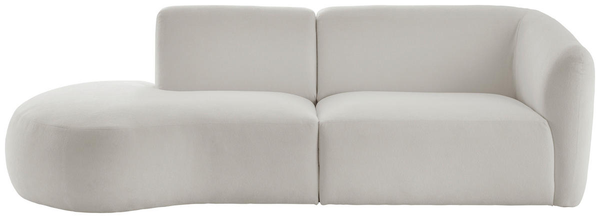 ECKSOFA in Mikrofaser Beige  - Beige/Schwarz, Modern, Kunststoff/Textil (238/107cm) - Livetastic