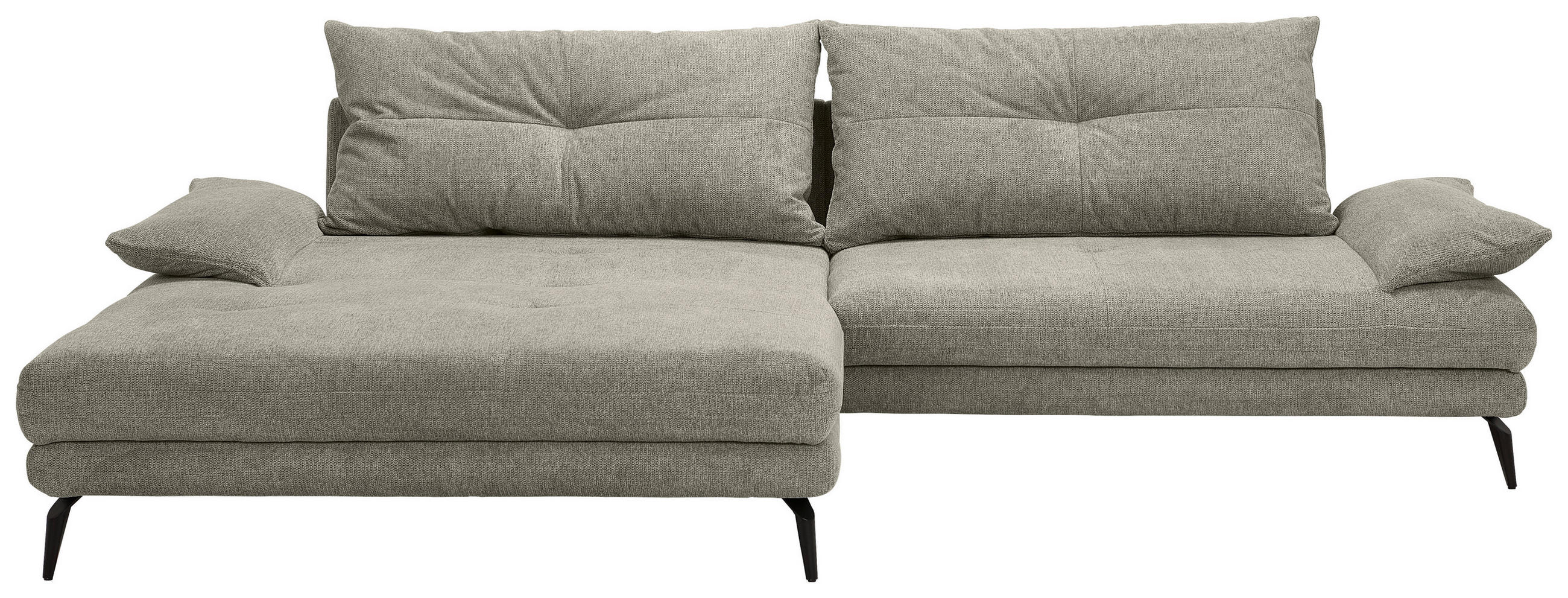 HÖRNSOFFA i flatväv taupe  - svart/taupe, Design, metall/textil (176/294cm) - MID.YOU