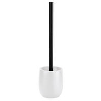 WC-BÜRSTENGARNITUR in Kunststoff  Kunststoff   - Weiss/Alufarben, Basics, Kunststoff (10,6/39/10,6cm) - Kleine Wolke