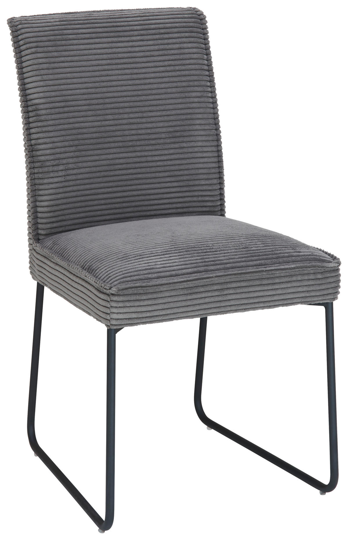 STUHL - Dunkelgrau/Schwarz, MODERN, Textil/Metall (48/62/87,5cm) - Livetastic