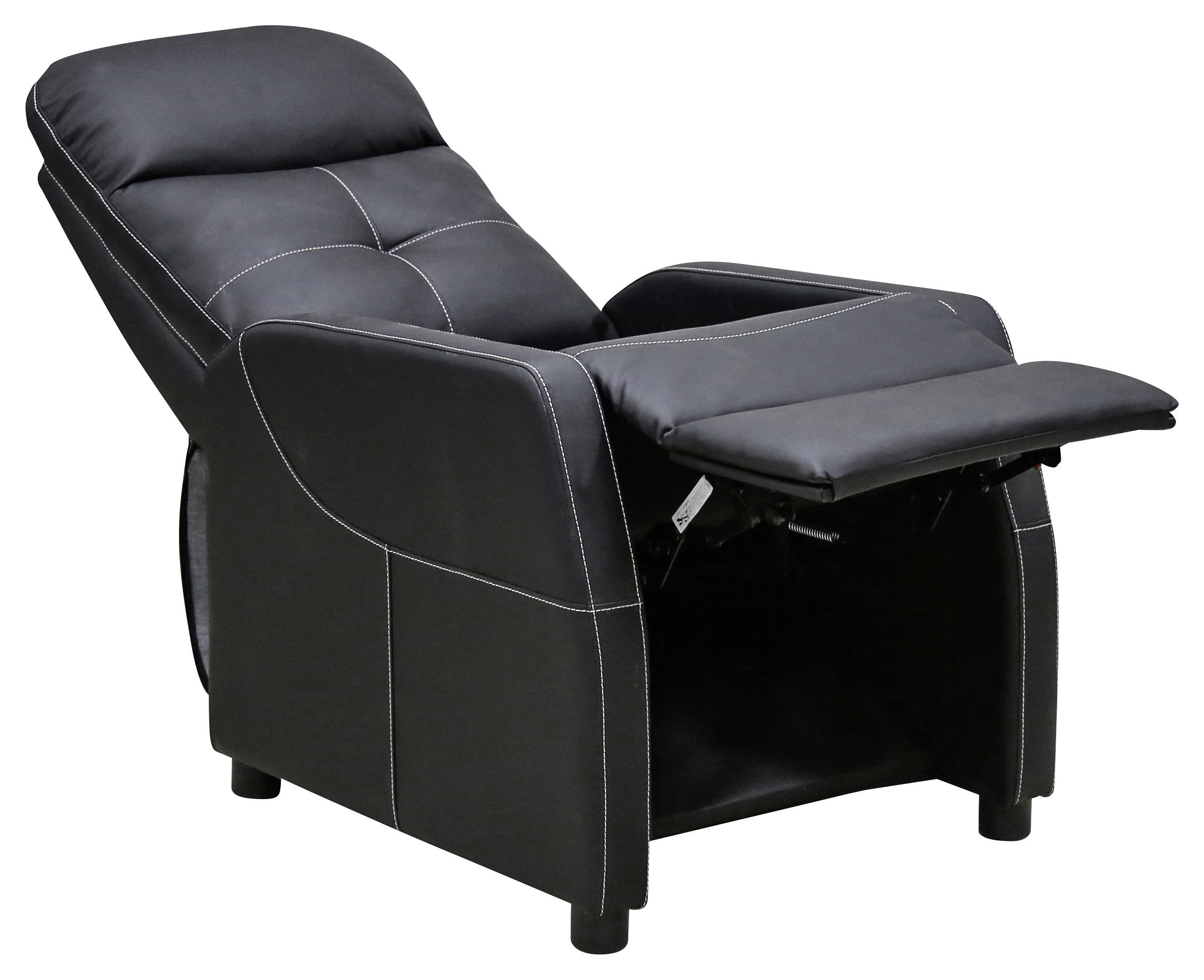 TV FOTELJA tekstil  crna   - bijela/crna, Basics, tekstil/plastika (65/80-105/90-154cm) - Ti'me