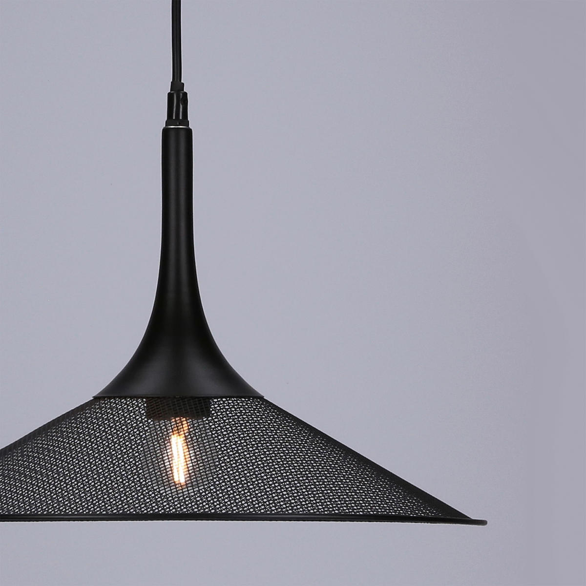 PENDELLEUCHTE 36/36/110 cm  - Schwarz, Design, Metall (36/36/110cm)