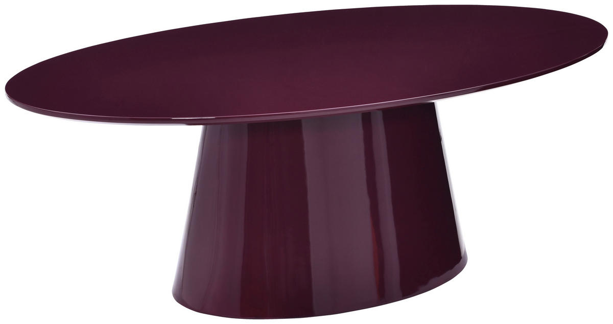 COUCHTISCH 110/60/40 cm oval Bordeaux  - Bordeaux, Basics, Holzwerkstoff (110/60/40cm) - MID.YOU