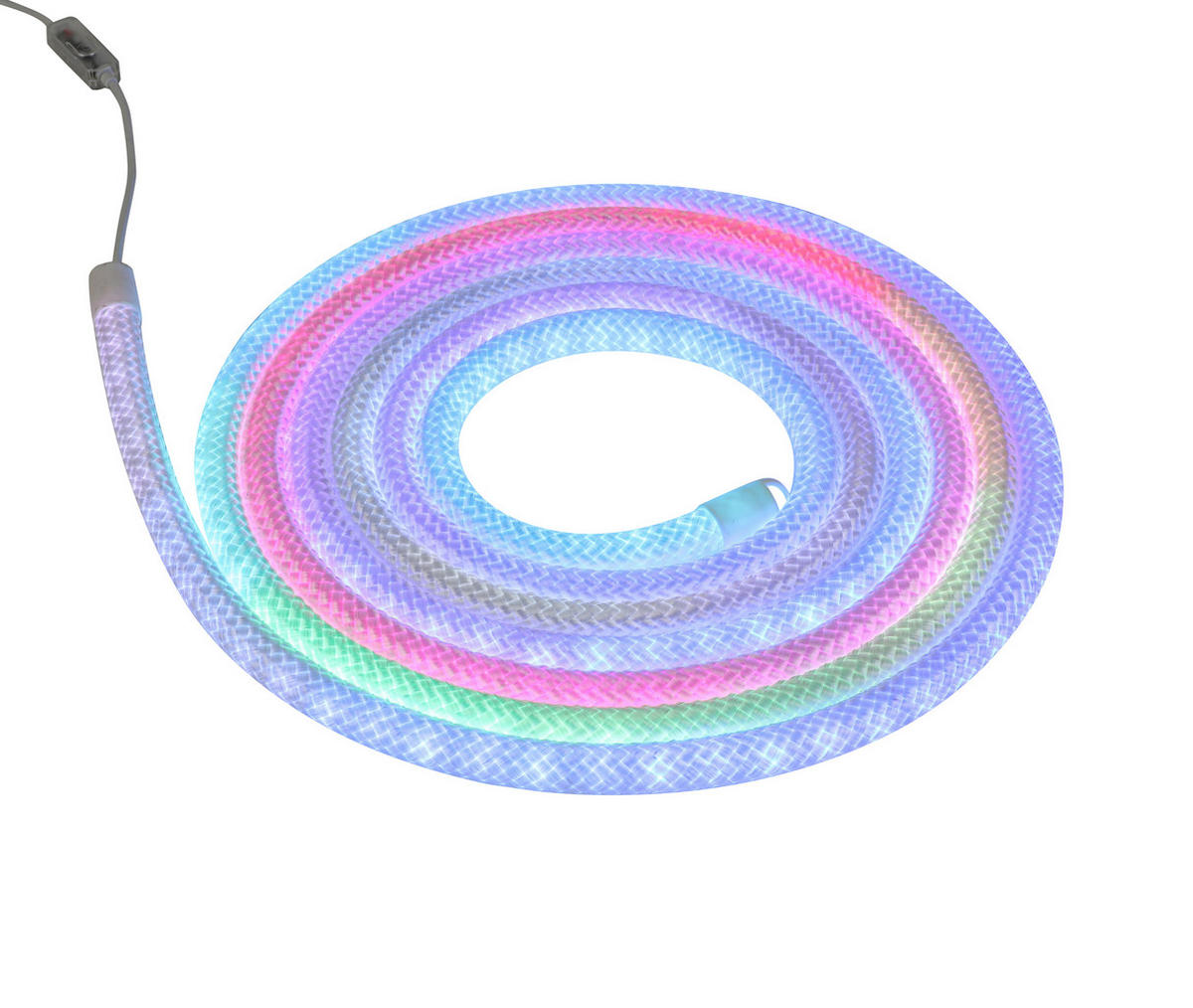 LED-DEKOLEUCHTE 500 cm  - Transparent/Weiß, Trend, Kunststoff/Textil (500cm) - Novel