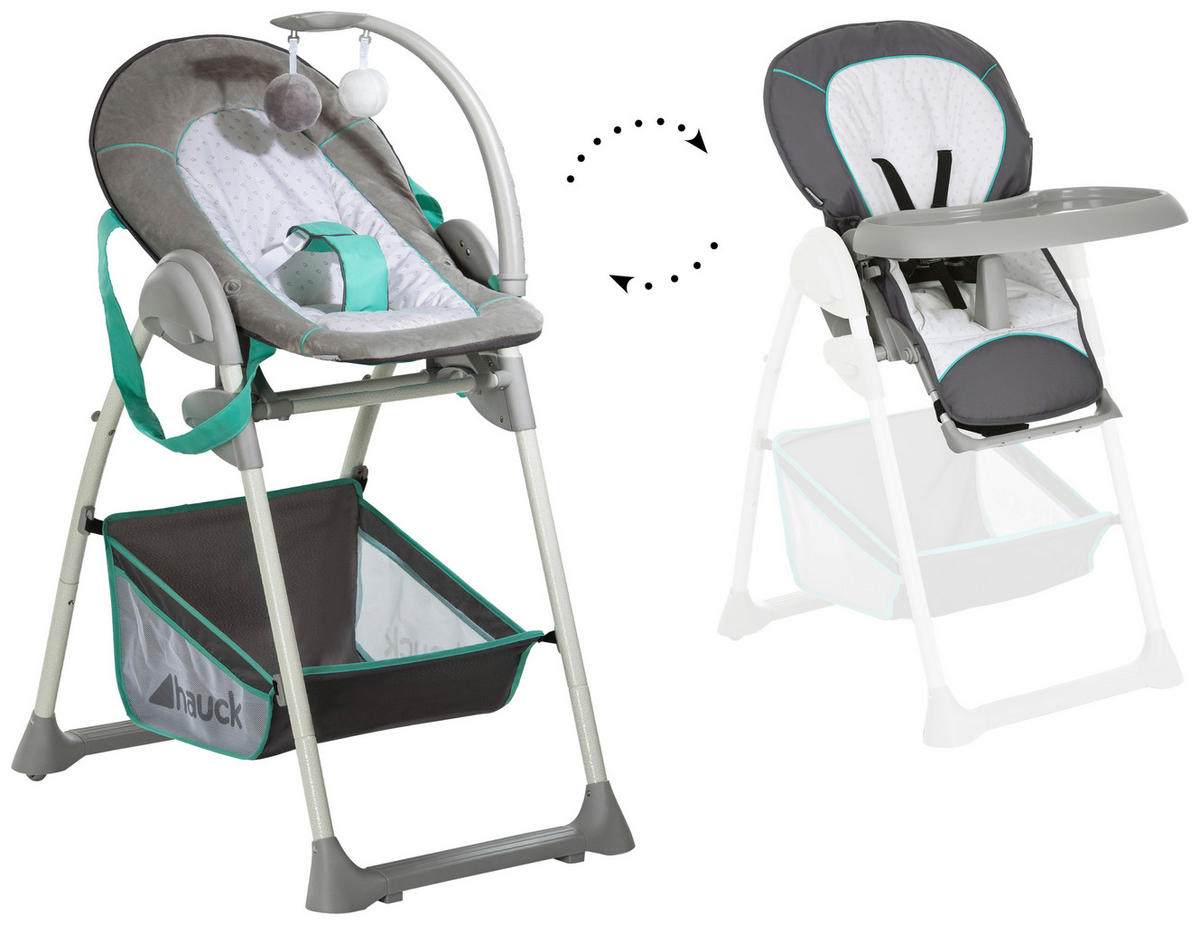 HOCHSTUHL SIT´N RELAX  - Türkis/Weiß, Basics, Metall (82/58/105cm) - Hauck
