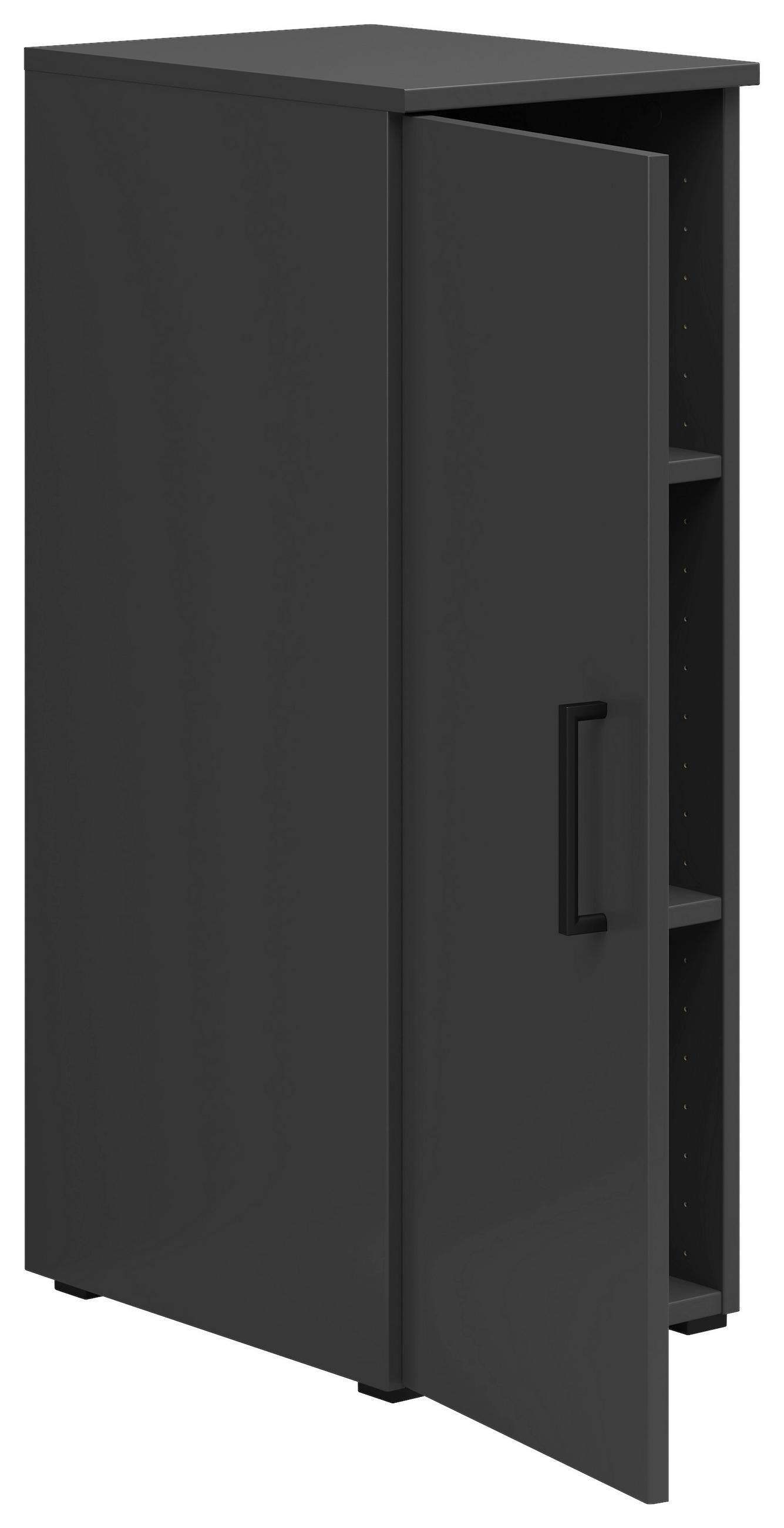 DULAP MULTIFUNCȚIONAL in grafit  - grafit/negru, Modern, plastic/material pe bază de lemn (30/83/40cm) - Carryhome