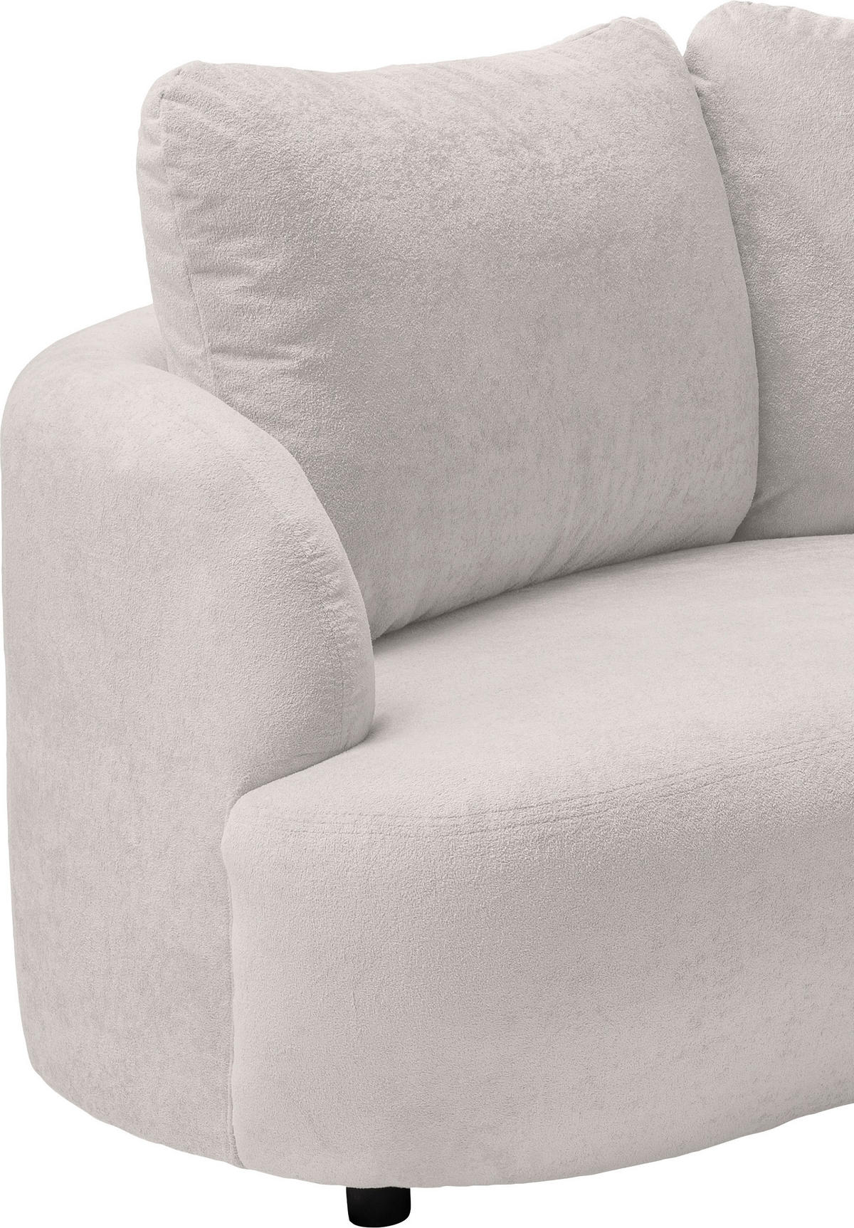 ECKSOFA Beige Mikrofaser  - Beige/Schwarz, MODERN, Kunststoff/Textil (139/250cm) - Livetastic