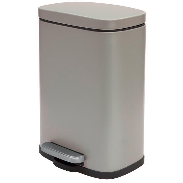 TRETEIMER 12 l  Metall  - Taupe/Schwarz, Basics, Kunststoff/Metall (28/19,3/37,9cm) - Spirella