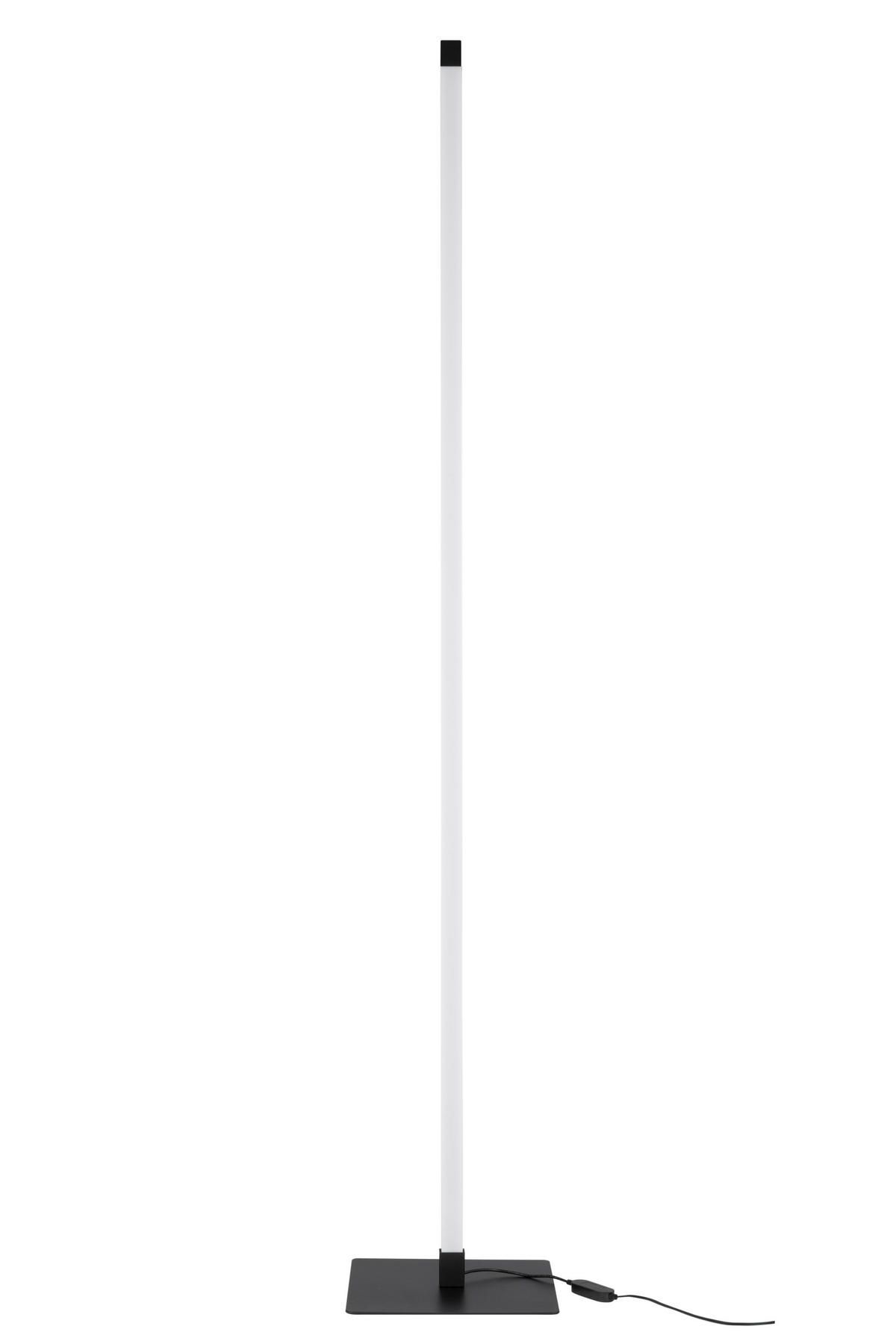 LED ÁLLÓLÁMPA - fekete/fehér, Lifestyle, műanyag/fém (24,5/148/24,5cm) - Novel