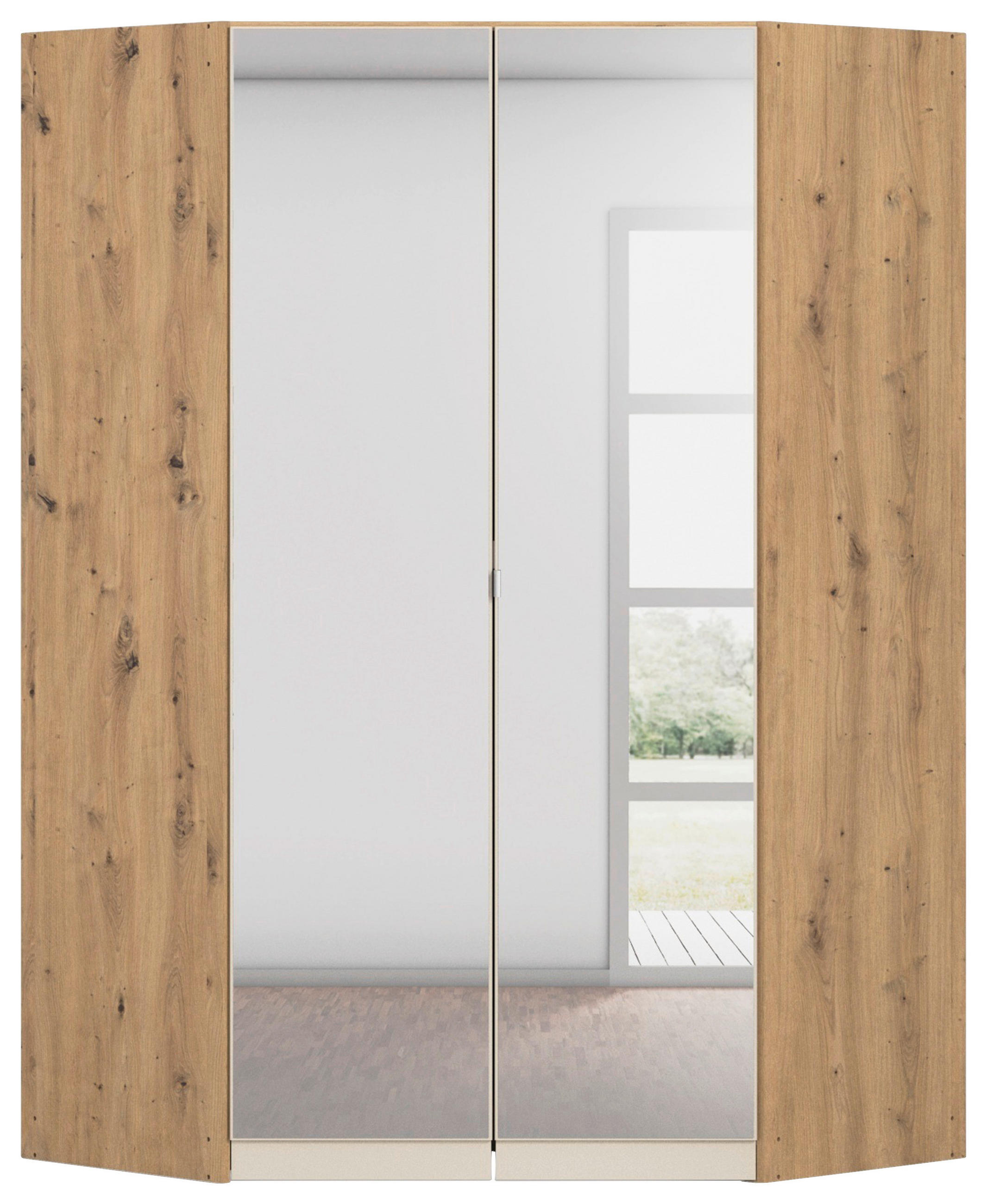 Eckschrank Mit Spiegel B: 117 Cm Celle Eiche Artisan