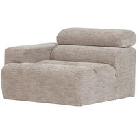 SOFAELEMENT Novi Webstoff Naturfarben  - Schwarz/Naturfarben, Design, Kunststoff/Textil (109/86/113cm) - Livetastic