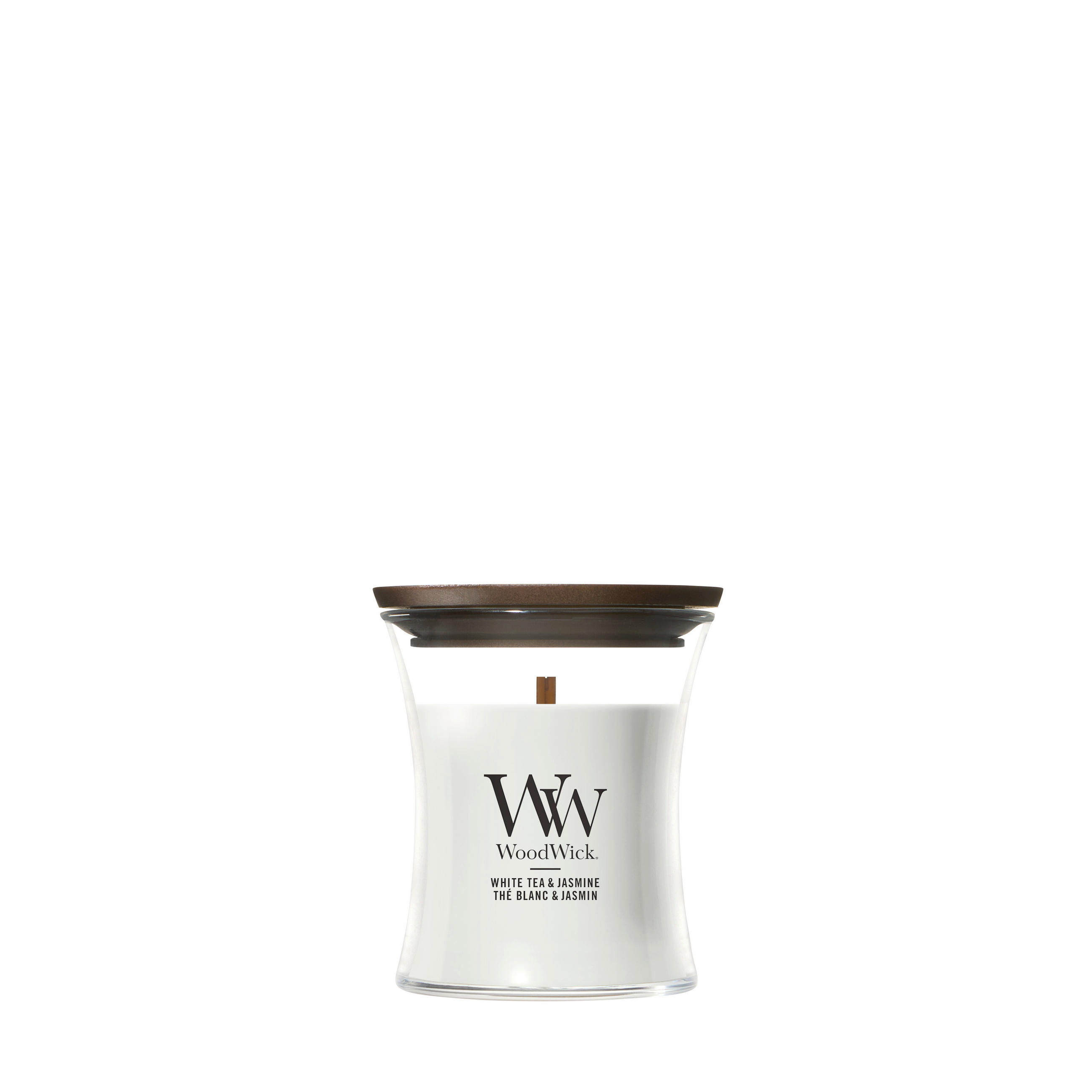 VONNÁ SVIEČKA  - biela, Basics, sklo (7/7/8.3cm) - WoodWick