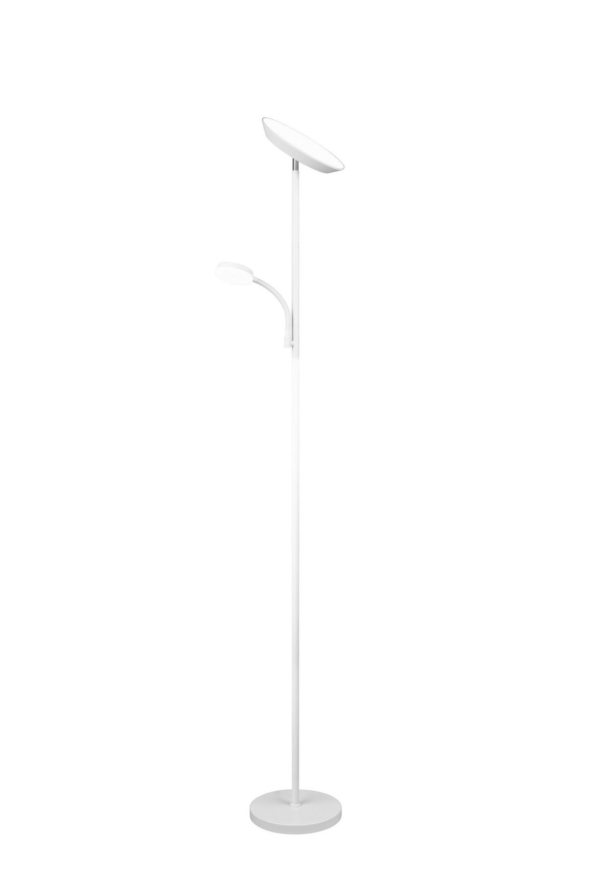 PODNA LED LAMPA - bela, Osnovno, metal/plastika (25/178cm)