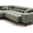 ECKSOFA  in Cord Dunkelgrün  216/321 cm  - Dunkelgrün/Schwarz, Design, Textil/Metall (216/321cm) - Hom`in