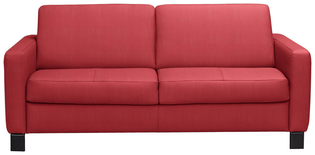 SCHLAFSOFA Kombination Echtleder/Lederlook Lederlook Rot von CELINA HOME