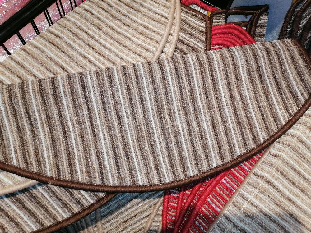 OTIRAČ ZA STEPENICE 28/65 cm   višebojno, tamno crvena  STAIRMAT STRIPES  - višebojno/tamno crvena, Konvencionalno, tekstil (28/65cm)