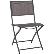 GARTENKLAPPSTUHL - Anthrazit/Braun, Design, Textil/Metall (46/83/54cm) - Xora