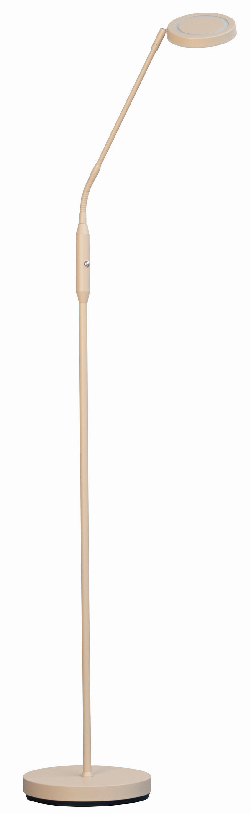 LED-STEHLEUCHTE Sorento 23/138/45 cm   - Sandfarben, Design, Metall (23/138/45cm) - Fischer & Honsel