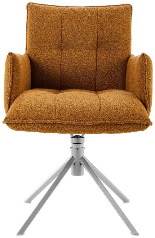 ARMLEHNSTUHL  in Flachgewebe  - Edelstahlfarben/Bronzefarben, Design, Textil/Metall (55/85/65cm) - Valnatura