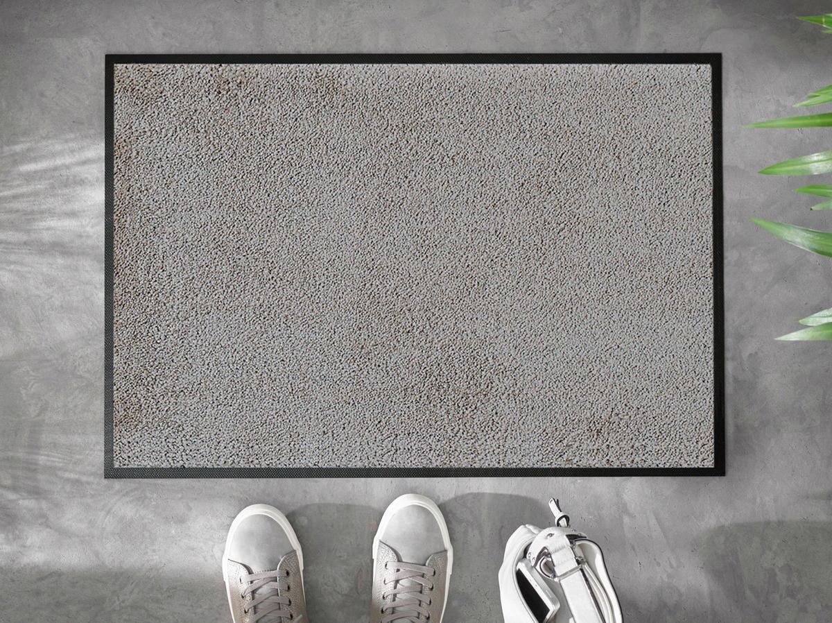 FUßMATTE  40/60 cm  Grau  - Grau, KONVENTIONELL, Kunststoff/Textil (40/60cm) - wash+dry