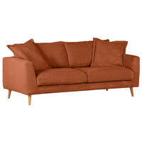 BIGSOFA in Cord Kupferfarben  - Naturfarben/Kupferfarben, Romantik / Landhaus, Holz/Textil (220/69/100cm) - Landscape