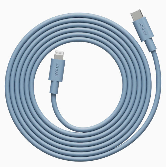 USB-LADEKABEL - Pastellblau, Basics, Kunststoff (200cm) - AVOLT