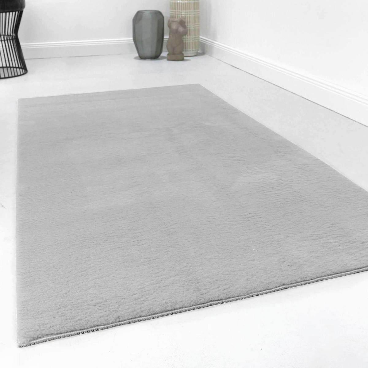 WEBTEPPICH  Wohnzimmer 200/290 cm Villa Rosso Hellgrau rechteckig  - Hellgrau, Basics, Textil (200/290cm)