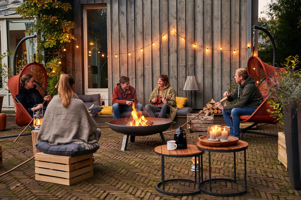 HÄNGESESSEL 123/192/102 cm Stahl  - Anthrazit/Rot, KONVENTIONELL, Kunststoff/Textil (123/192/102cm) - Siena Garden