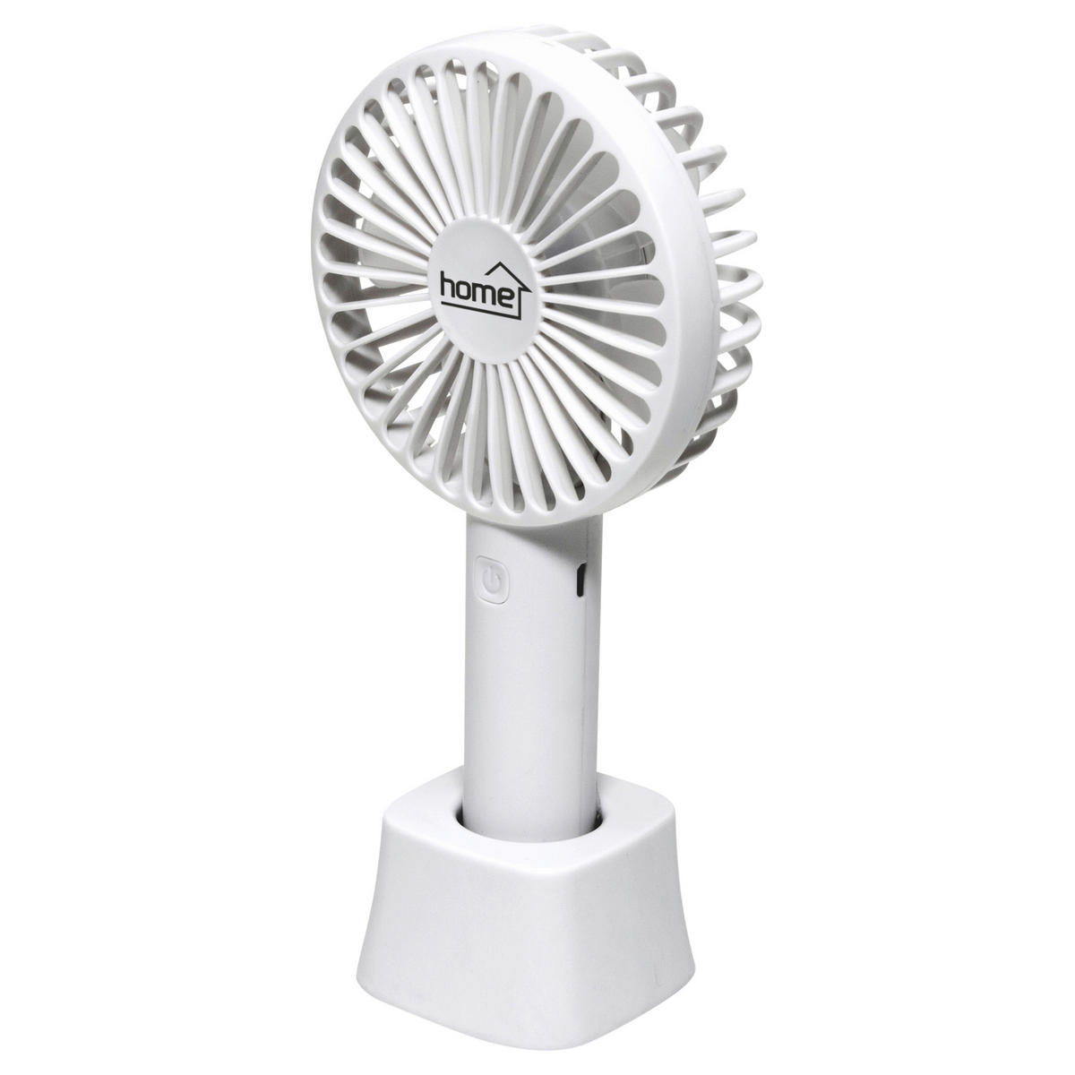 KÉZI VENTILÁTOR - fehér, Basics, műanyag/fém (10,5/22/6,5cm)