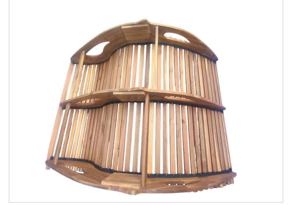 SCHAUKELLIEGE  - Akaziefarben, Basics, Holz (156/120/72cm)